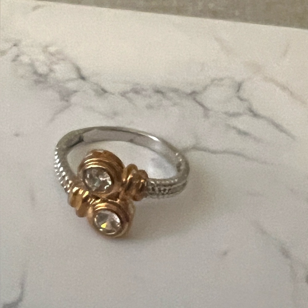 Ring silver and gold